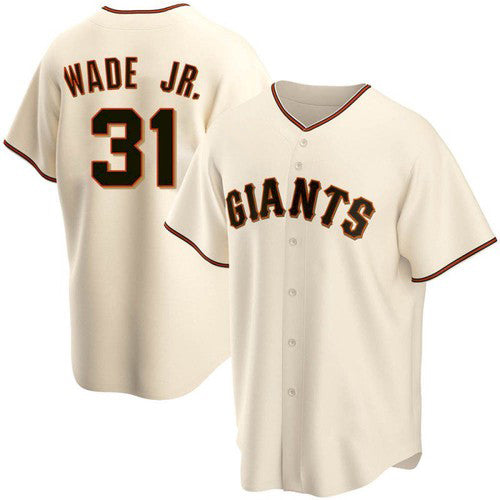 San Francisco Giants #31 LaMonte Wade Jr Cream CONTON 2021 Replica Home Jersey