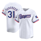 Texas Rangers #31 Max Scherzer White CONTON 2023 World Series Champions Stitched Jersey