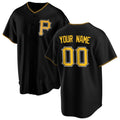 Custom Pittsburgh Pirates Black CONTON Alternate Replica Jersey