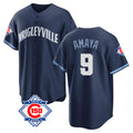 Chicago Cubs #9 Miguel Amaya Player Navy CONTON 150th Anniversary City Connect Home Game Stitched Jerseys