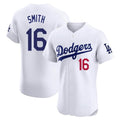 Los Angeles Dodgers #16 Will Smith Player White CONTON Limited Elite Home Stitched Jerseys