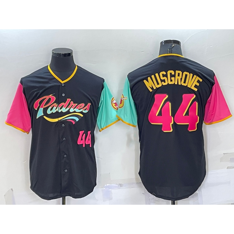 San Diego Padres #44 Joe Musgrove Number Black CONTON 2022 City Connect Cool Base Stitched Jersey