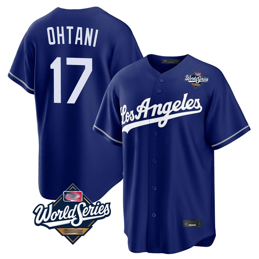 Los Angeles Dodgers #17 Shohei Ohtani Player Royal CONTON World Series Game Stitched Jerseys
