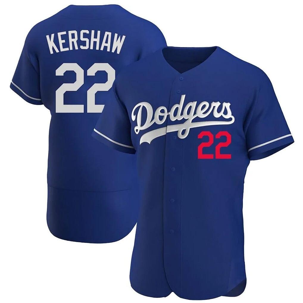Los Angeles Dodgers #22 Clayton Kershaw Player Royal CONTON Limited Elite Home Stitched Jerseys