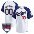 Custom Los Angeles Dodgers 2024 Spring Training Patch Vapor Premier Limited Jersey ¨C White 2 CONTON