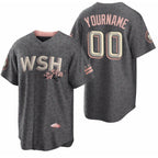 Custom Washington Nationals Active Player 2022 Grey CONTON City Connect Cherry Blossom Cool Base Stitched Jersey