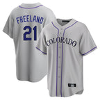 Colorado Rockies #21 Kyle Freeland Player Gray CONTON Game Home Stitched Jerseys