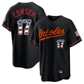 Baltimore Orioles #17 Colton Cowser Player Black CONTON USA 250 Fourth of July Home Game Stitched Jerseys