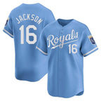 Kansas City Royals #16 Bo Jackson Player Light Blue CONTON Alt Limited Home Stitched Jerseys