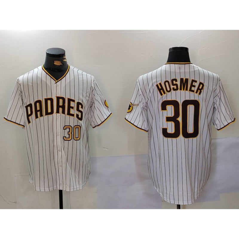 San Diego Padres #30 Eric Hosmer White CONTON Stitched Cool Base Jerseys