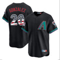 Arizona Diamondbacks #20 Luis Gonzalez Player Black CONTON USA 250 Fourth of July Home Game Stitched Jerseys