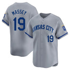 Kansas City Royals #19 Michael Massey Player Gray CONTON Limited Home Stitched Jerseys