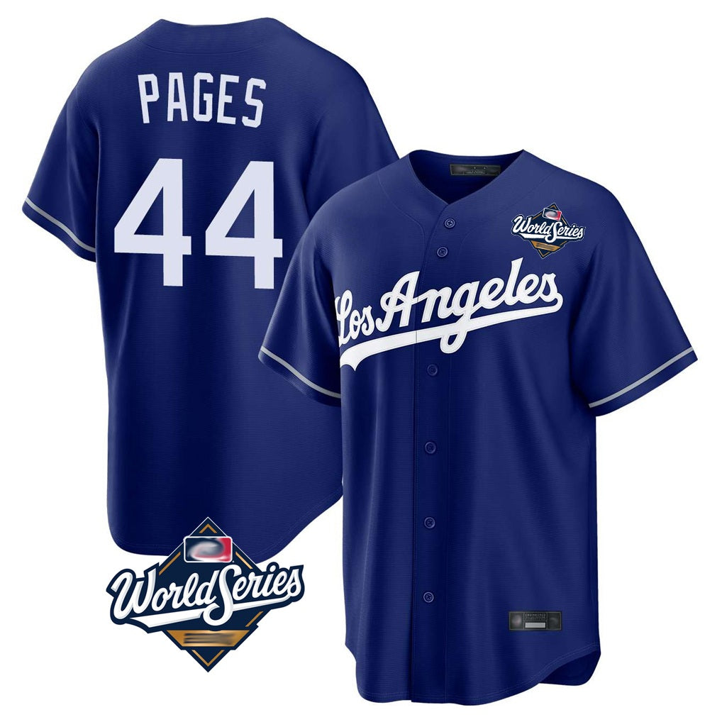 Los Angeles Dodgers #44 Andy Pages Player Royal CONTON World Series Game Stitched Jerseys