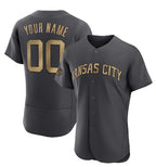 Custom Kansas City Royals Active Player Charcoal CONTON 2022 All-Star Flex Base Stitched Jersey 2