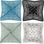 4PCS Head Scarf for Women 35” Silk Feel Hair Scarf | Satin Neck Scarfs, Square Bandana Hair Wraps, Head Scarves for Sleeping, Travel, Hair Protection, Daily Wear