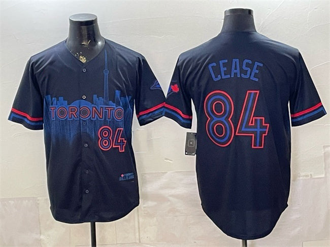 Toronto Blue Jays #84 Dylan Cease Navy CONTON 2024 City Connect Limited Stitched Jersey