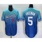 Los Angeles Dodgers #5 Freddie Freeman Blue CONTON 2025 City Connect Limited Stitched Jersey