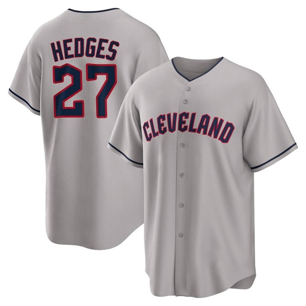 Cleveland Guardians #27 Austin Hedges Player Gray CONTON Game Home Stitched Jerseys