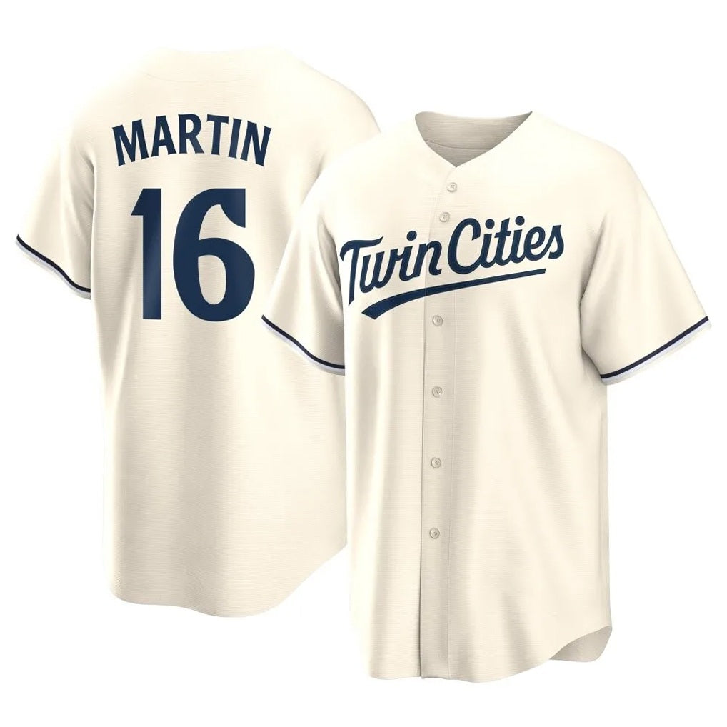 Minnesota Twins #16 Austin Martin Player Cream CONTONGame Limited Home Stitched Jerseys