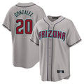 Arizona Diamondbacks #20 Luis Gonzalez Player Gray CONTON Road Home Game Stitched Jerseys