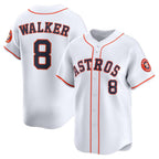 Houston Astros #8 Christian Walker White CONTON Home Limited Player Jersey