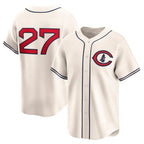 Chicago Cubs #27 Seiya Suzuki Cream CONTON Throwback Cooperstown Collection Limited Jersey
