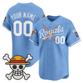 Custom Kansas City Royals x One Piece Blue CONTON Vapor Premier Limited Jersey - Stitched