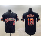 San Diego Padres #19 Tony Gwynn Black CONTON Mexico Cool Base Stitched Jersey
