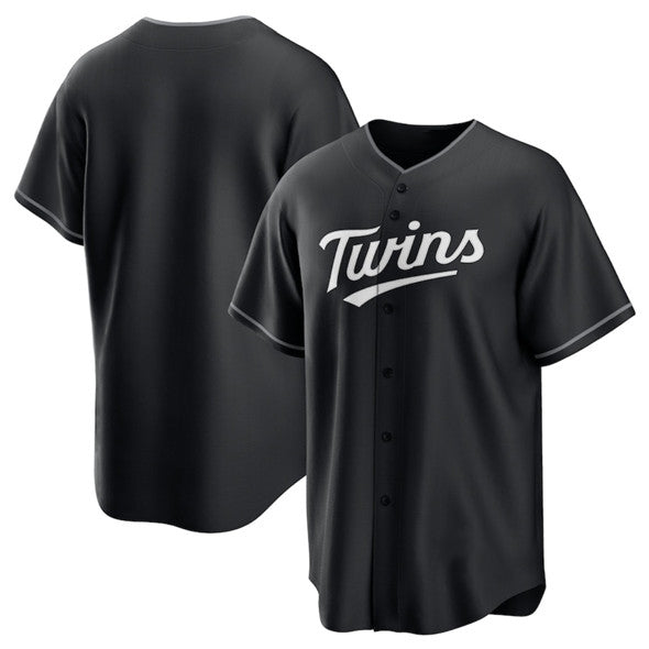 Minnesota Twins Blank Black CONTON Lights Out Limited Stitched Jersey