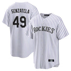 Colorado Rockies #49 Antonio Senzatela Player White CONTON Game Home Stitched Jerseys