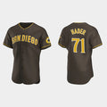 San Diego Padres #71 Josh Hader Brown CONTON Road Player FlexBase Jersey