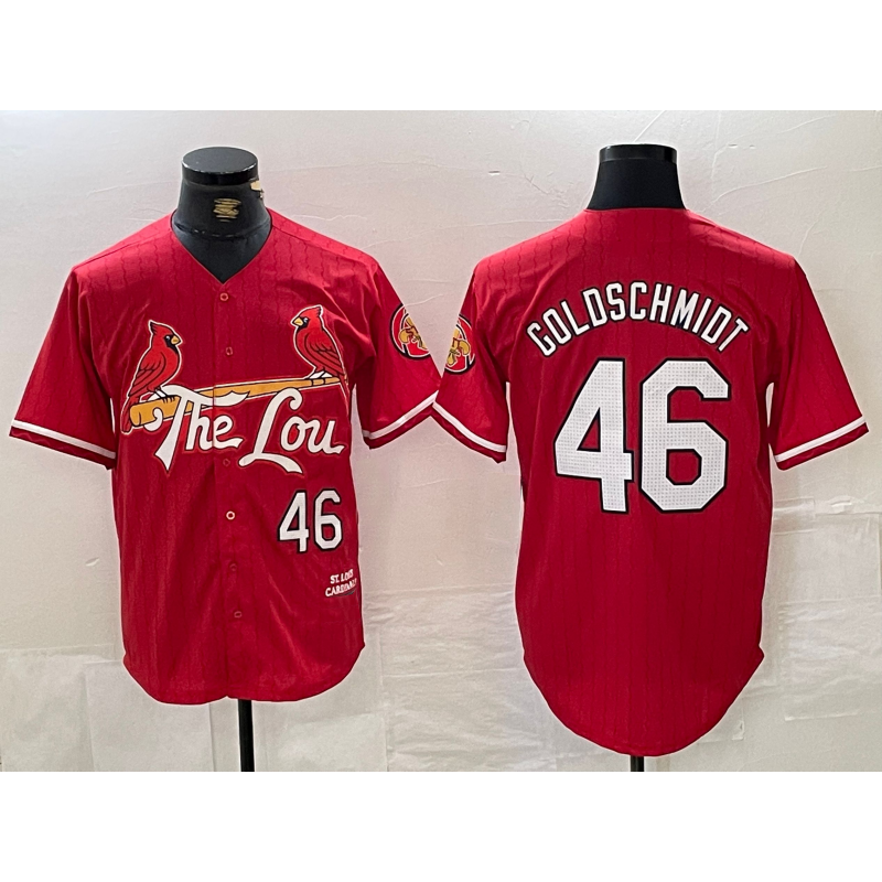 St. Louis Cardinals #46 Paul Goldschmidt Red CONTON 2024 City Connect Limited Stitched Jersey