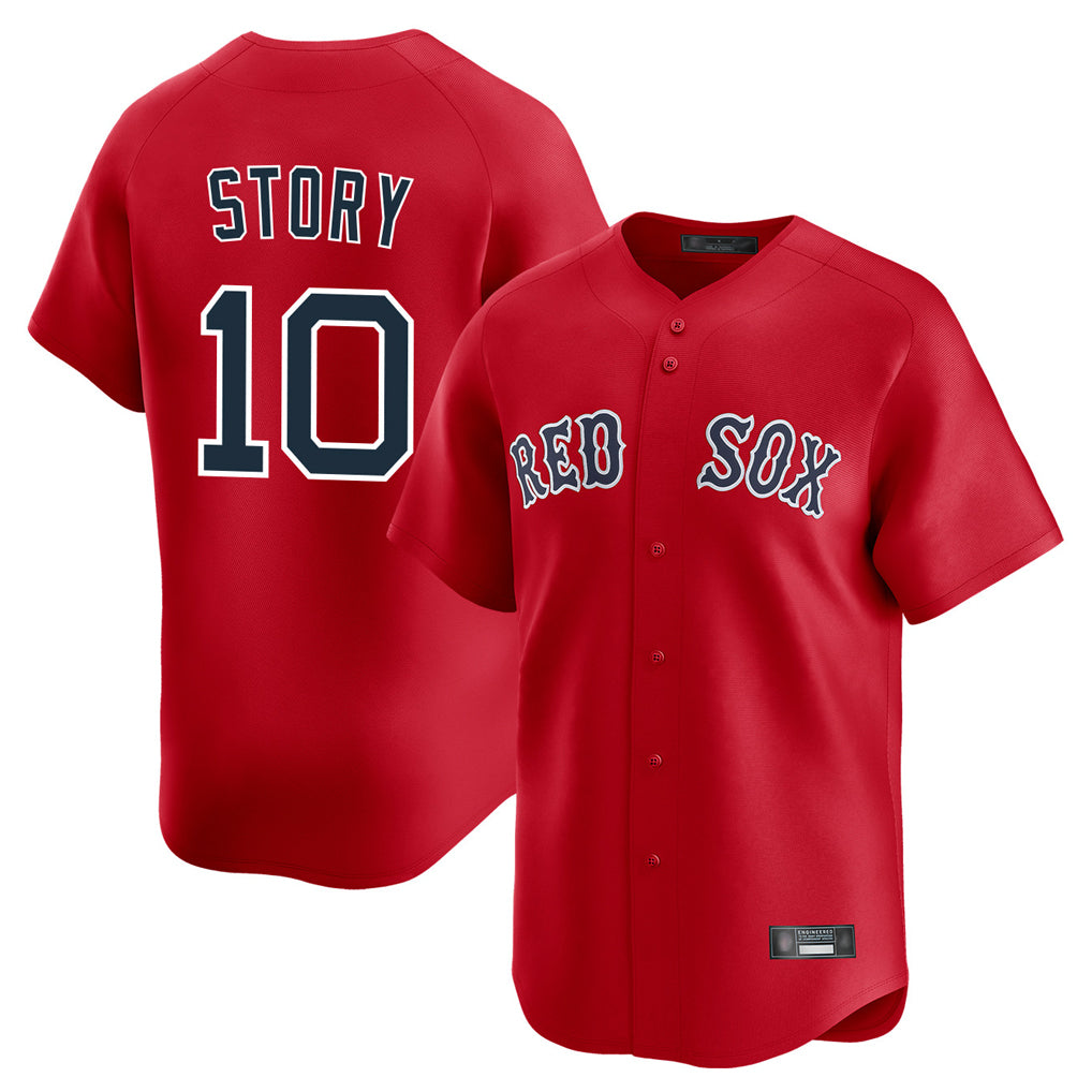 Boston Red Sox #10 Trevor Story Player Red CONTON Limited Home Game Stitched Jerseys1