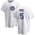 Chicago Cubs #5 Christopher Morel Chicago White CONTON Cool Base Stitched Jersey