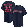 Cleveland Guardians #32 Gavin Williams Player Navy CONTON Game Home Stitched Jerseys