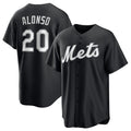 New York Mets #20 Pete Alonso Black CONTON Lights Out Limited Stitched Jersey
