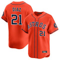 Houston Astros #21 Yainer Diaz Player Orange CONTON Home Limited Stitched Jerseys