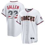 Arizona Diamondbacks #23 Zac Gallen Player White CONTON USA 250 Fourth of July Home Game Stitched Jerseys