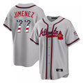 Atlanta Braves #77 Joe Jimenez Player Gray CONTON USA 250 Fourth Of July Limited Home Game Stitched Jerseys