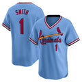 St. Louis Cardinals #1 Ozzie Smith Royal CONTON Throwback Cooperstown Limited Jersey