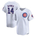 Chicago Cubs #14 Ernie Banks White CONTON Cool Base Stitched Jersey