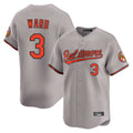 Baltimore Orioles #3 Taylor Ward Player Gray CONTON Limited Home Game Stitched Jerseys