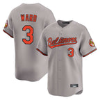 Baltimore Orioles #3 Taylor Ward Player Gray CONTON Limited Home Game Stitched Jerseys