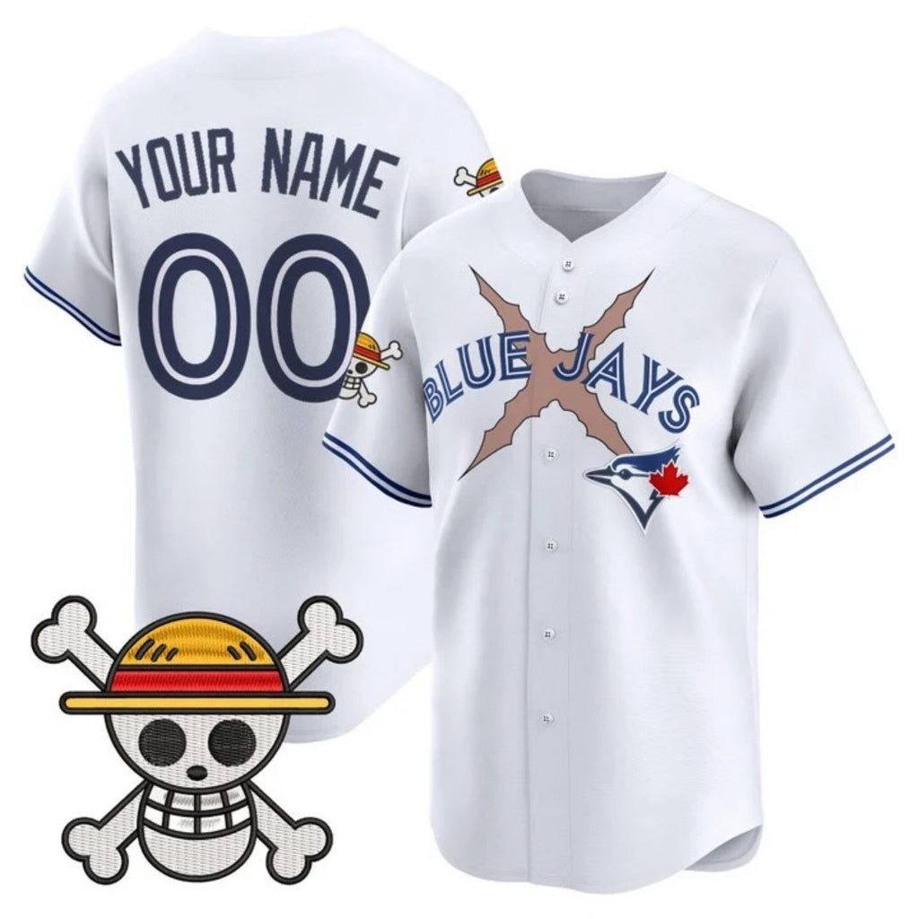 Custom Toronto Blue Jays x One Piece White CONTON Vapor Premier Limited Jersey - Stitched