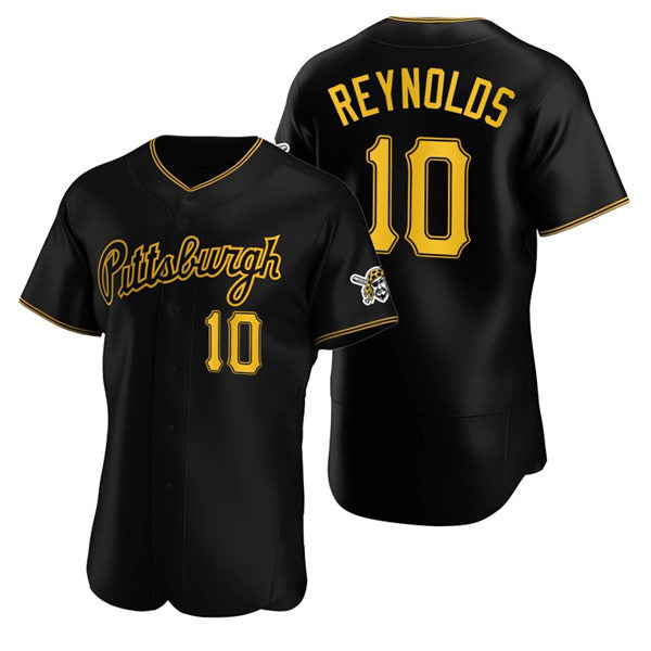 Pittsburgh Pirates #10 Bryan Reynolds Black CONTON Alternate 2nd Pittsburgh Flex Base Jersey