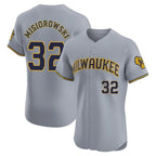 Milwaukee Brewers #32 Jacob Misiorowski Player Gray CONTON Home Limited Elite Stitched Jerseys