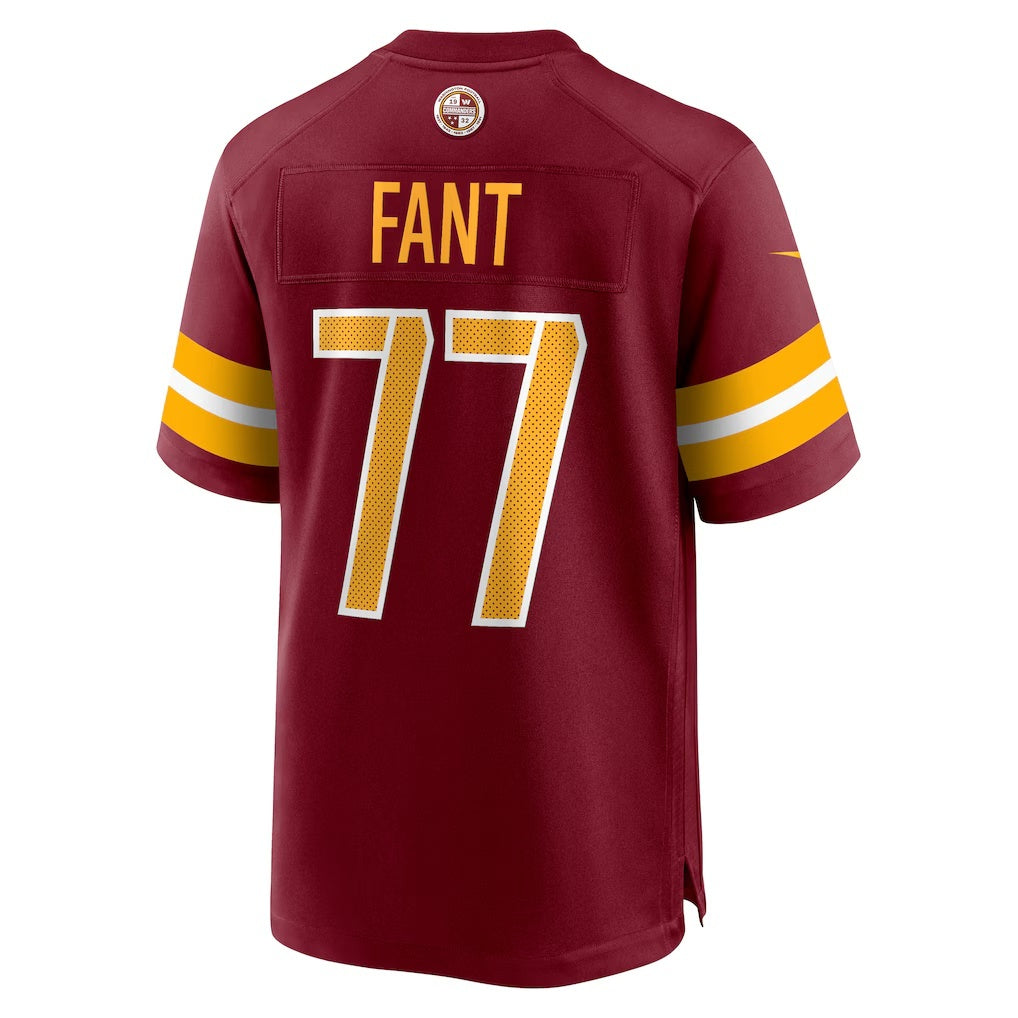 W.Commanders #77 George Fant Burgundy CONTON Team Game Jersey