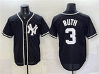 New York Yankees #3 Babe Ruth 2026 Fashion Replica Black CONTON Out Stitched Jersey