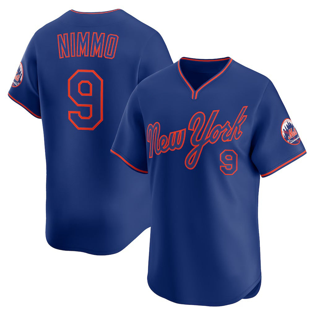 New York Mets #9 Brandon Nimmo Royal CONTON Alternate Limited Player Jersey