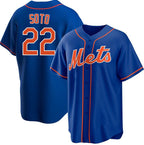 New York Mets #22 Juan Soto Royal CONTON 2024 Cool Base Limited Stitched Jersey